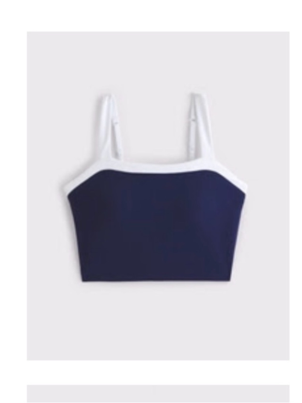 Abercrombie & Fitch YPB Navy and White Cropped Tank